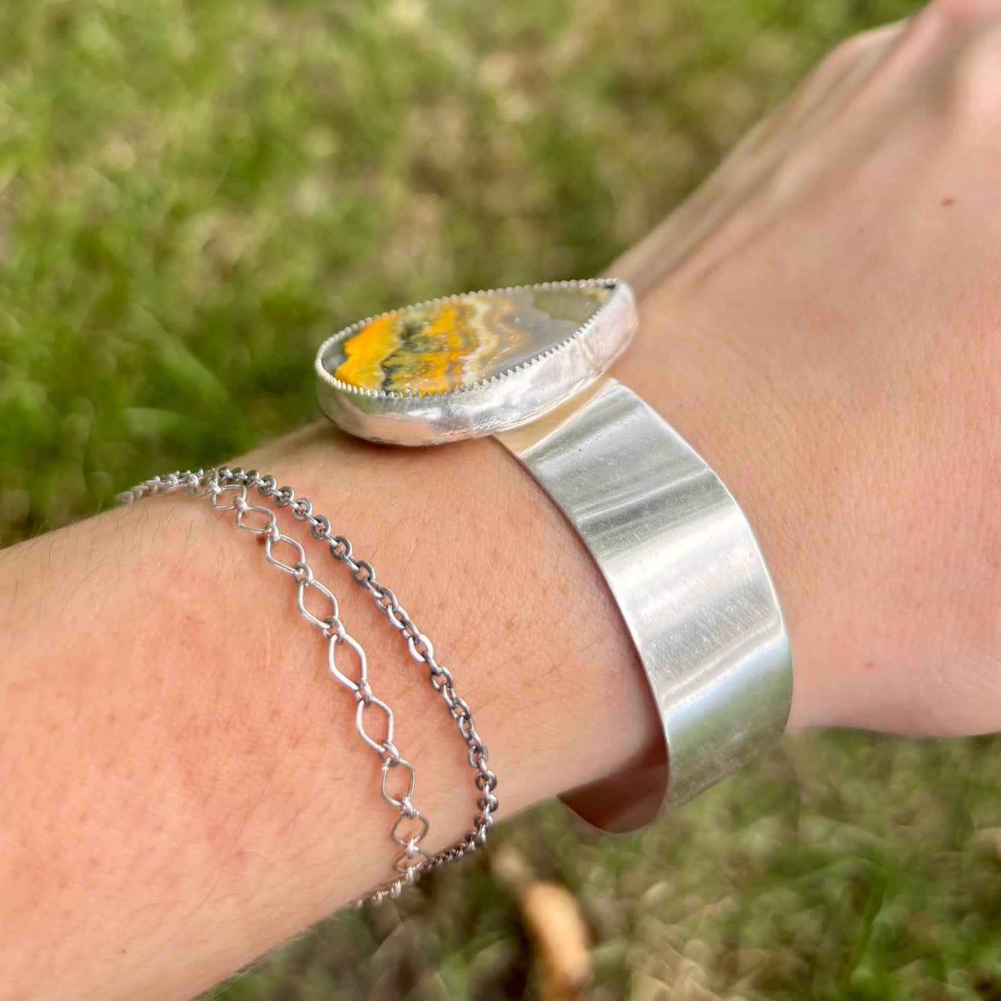 Bumblebee Jasper Cuff