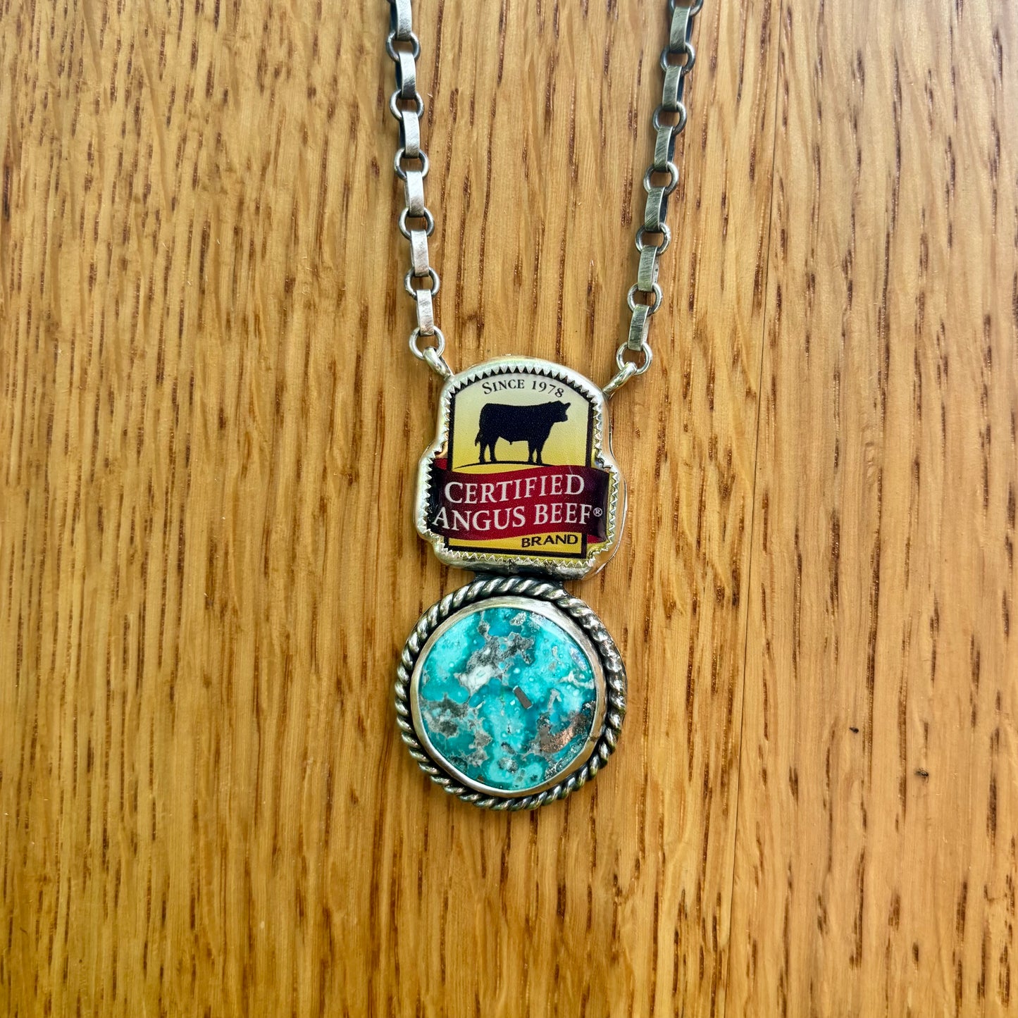 CAB White Water Turquoise Necklace