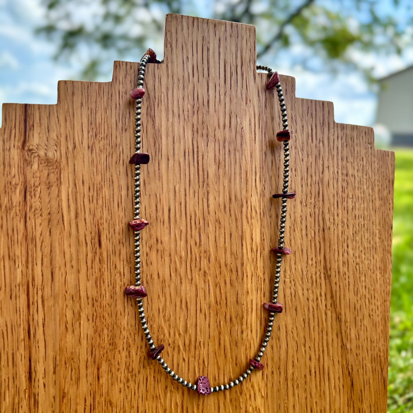 Purple Spiny Stacker Necklace
