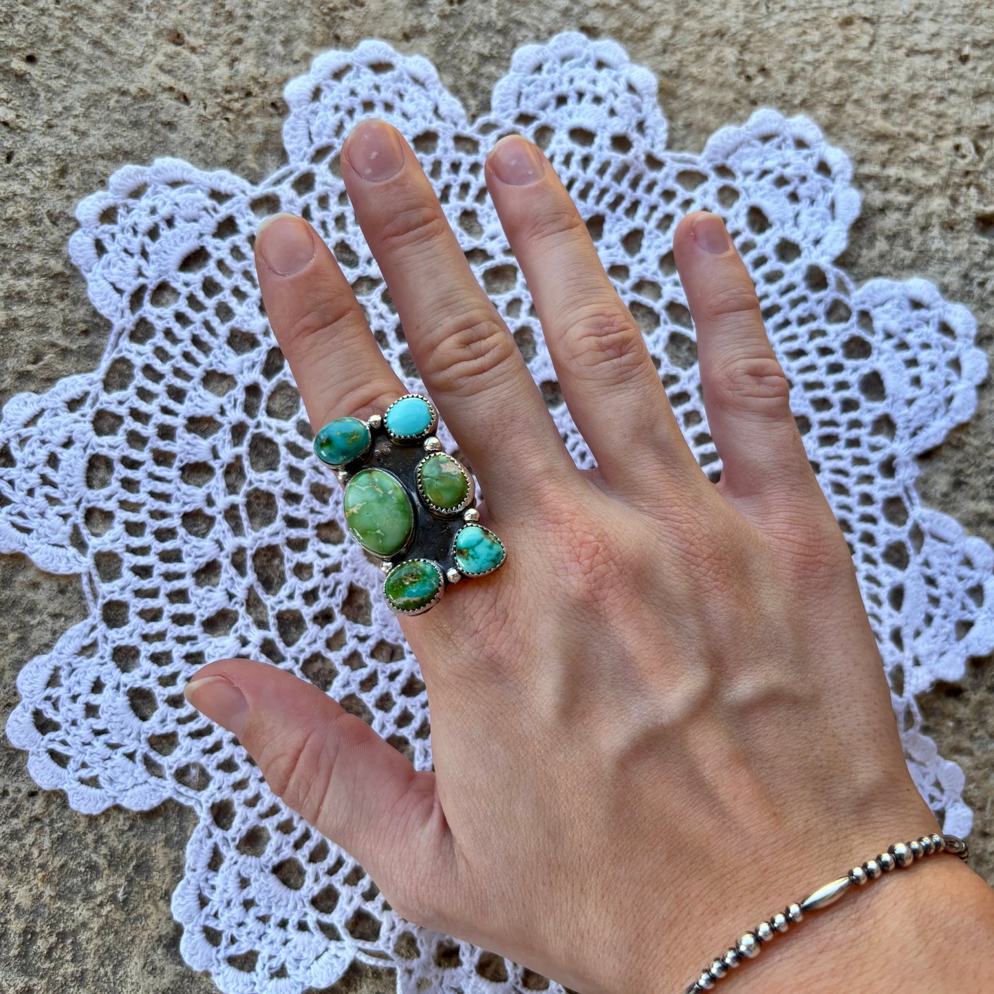 Sonoran Gold Statement Ring - Size 8