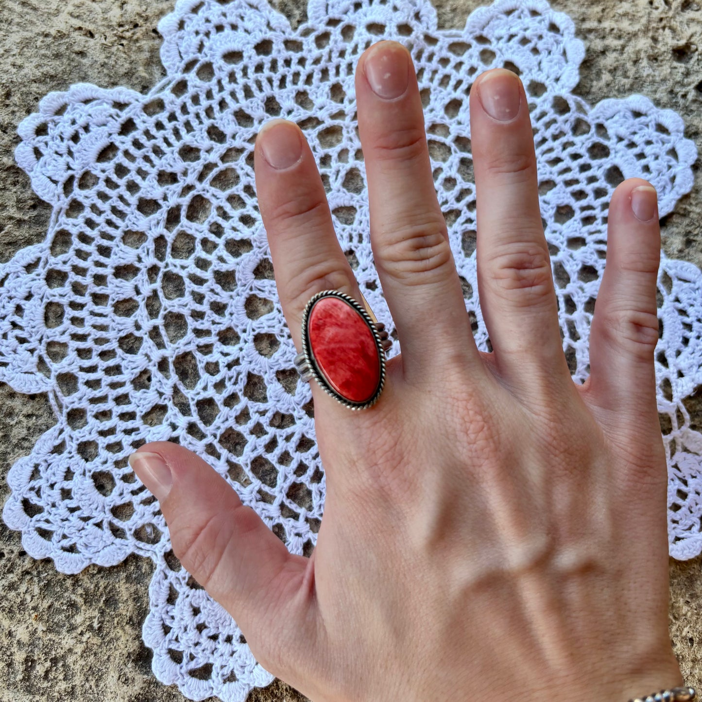 Red Spiny Ring - Size 11