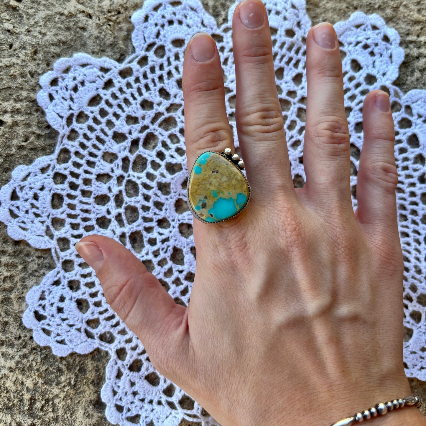 Boulder Turquoise Ring - Size 9.5