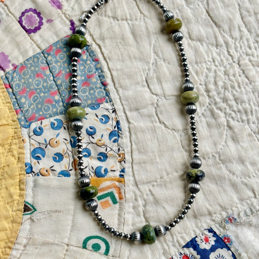 'Yellow Turquoise' + Navajo Pearl Necklace