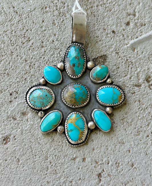 Kingman Turquoise Cluster Pendant