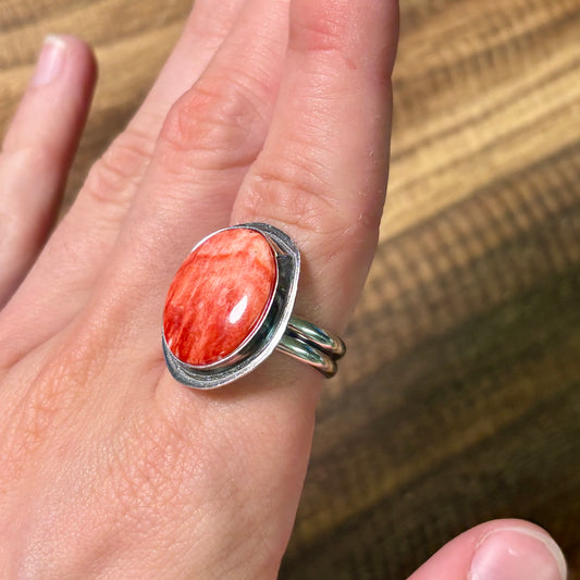 Red Spiny Ring - Size 7.5