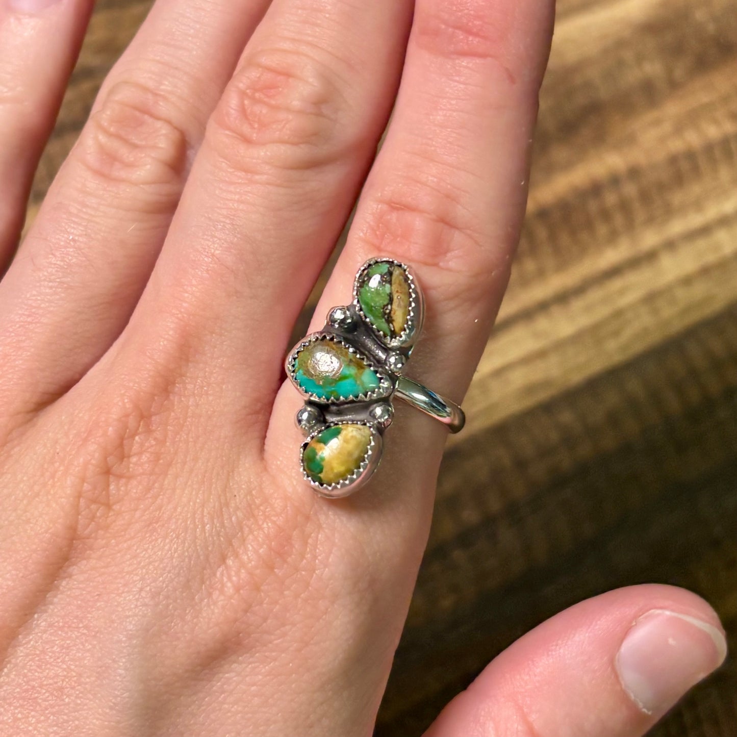 Sonoran 3 Stone Ring - Size 8