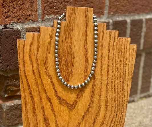 8MM 14 inch Navajo Pearl Necklace