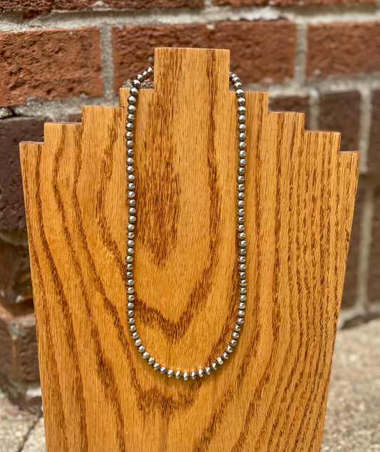 6MM 20 inch Navajo Pearl Necklace