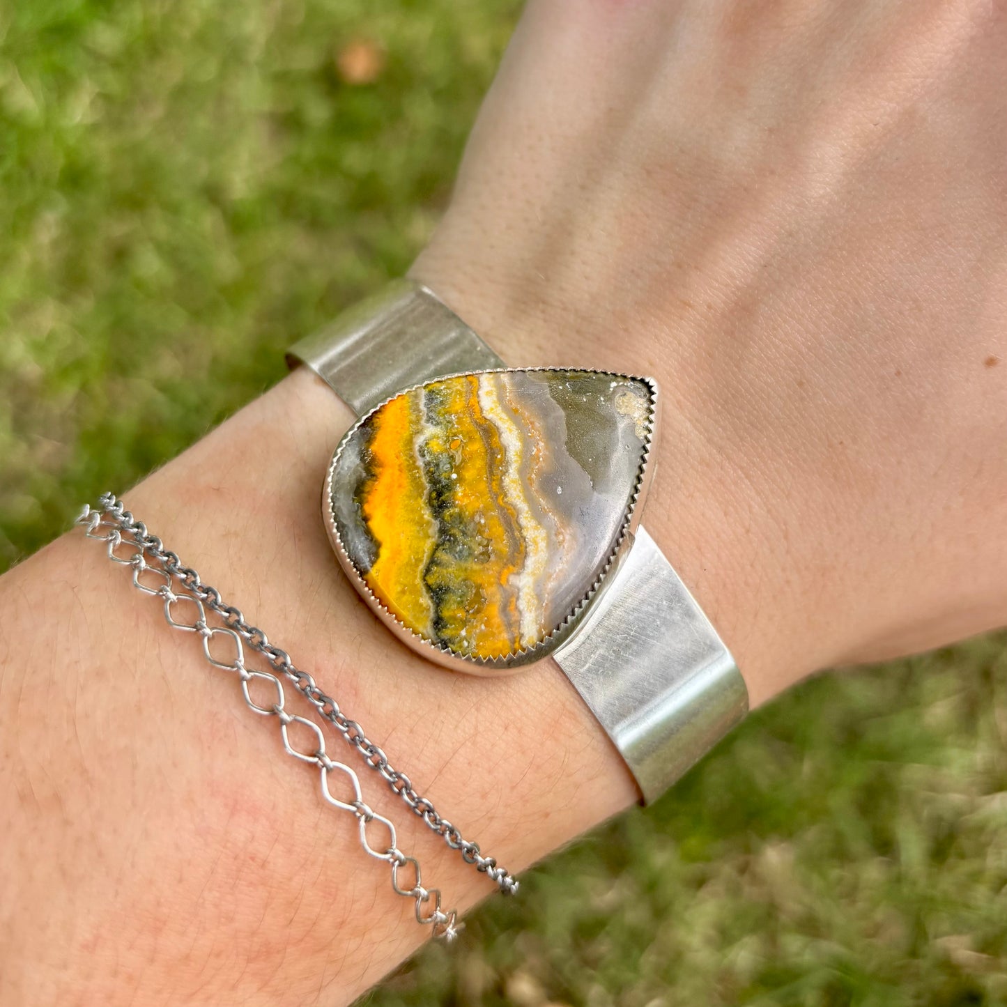 Bumblebee Jasper Cuff