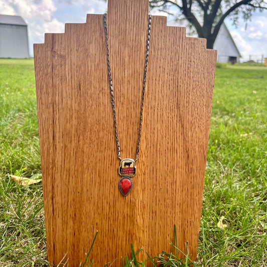 CAB Red Spiny Necklace
