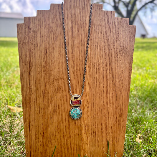 CAB White Water Turquoise Necklace