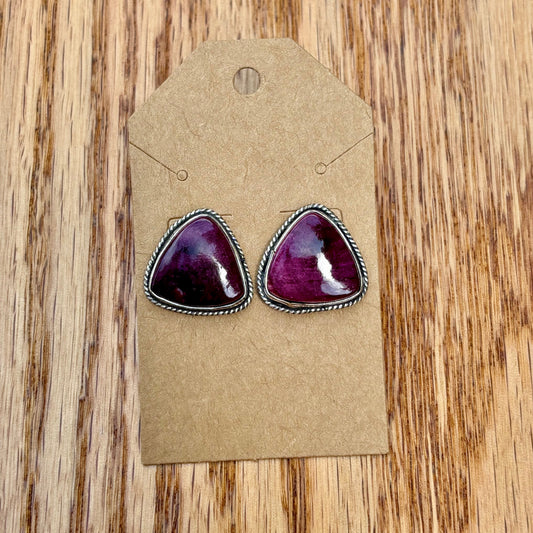 Purple Spiny Earrings