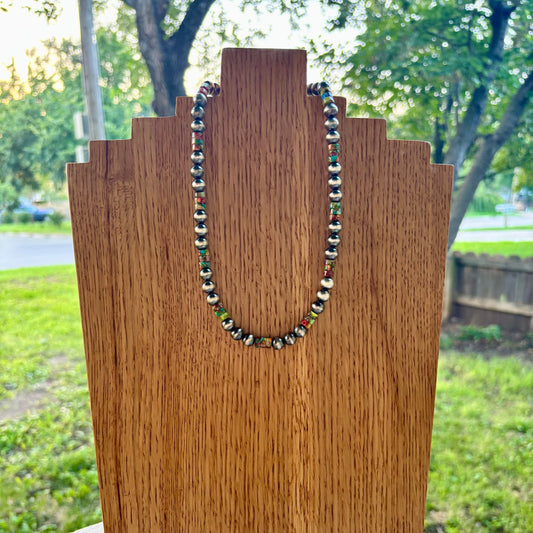 Mixed Color Stone Necklace