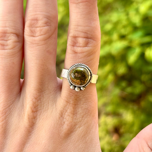 Deep Green Turquoise Ring