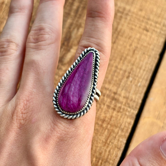 Purple Spiny Statement Ring