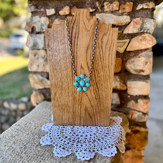 Sleeping Beauty Cluster Necklace