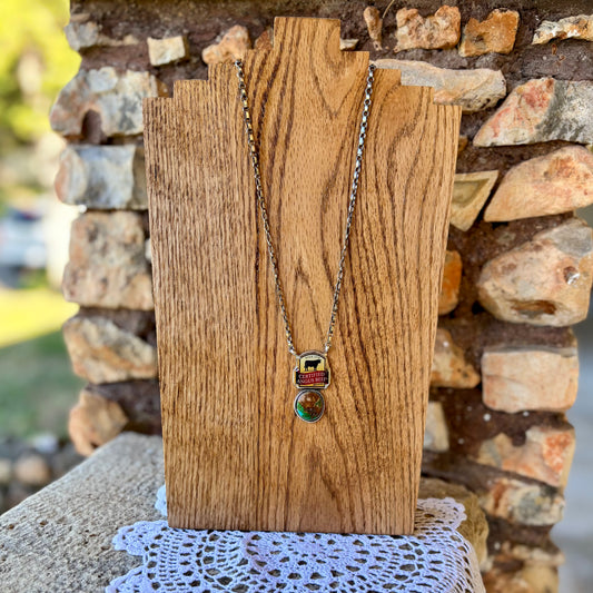 Green Turquoise CAB Necklace