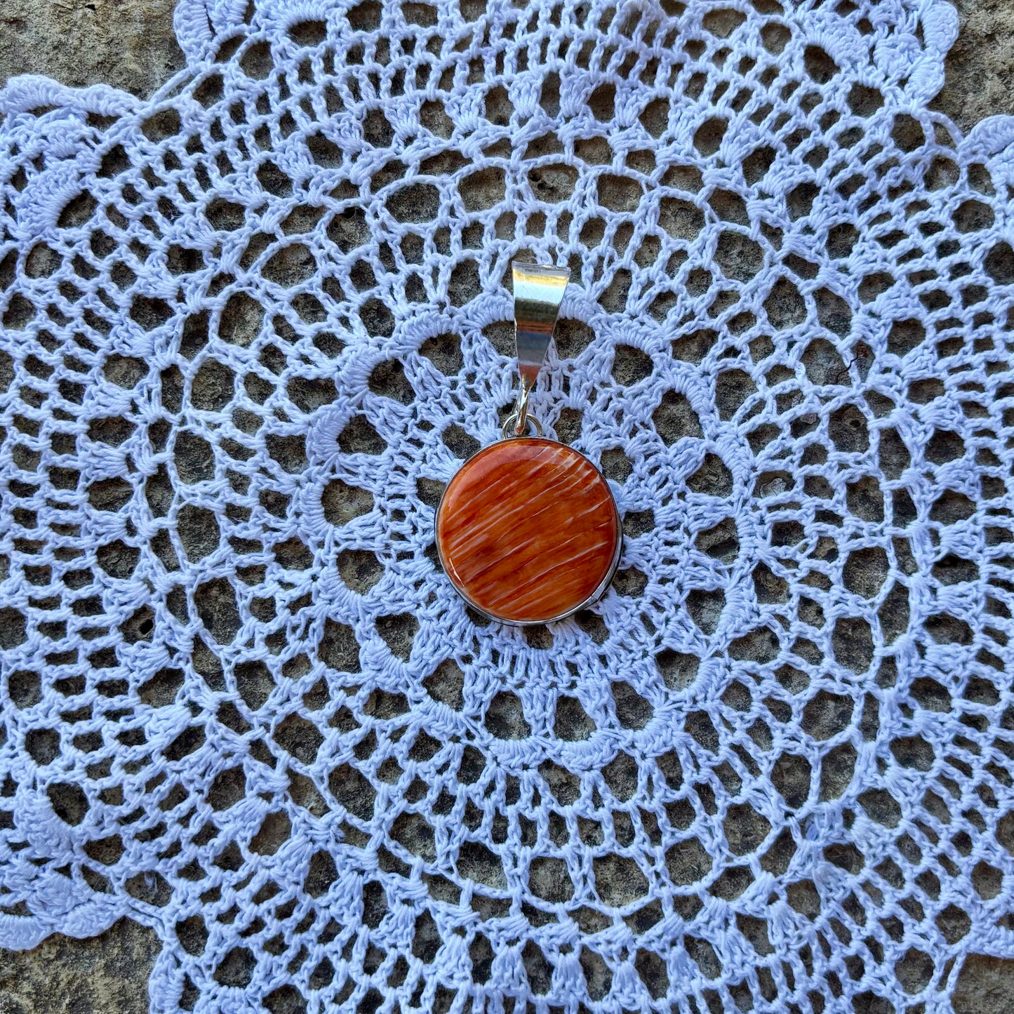 Orange Spiny Pendant