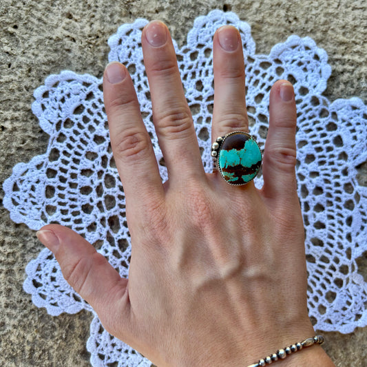 #8 Turquoise Ring - Size 6 3/4