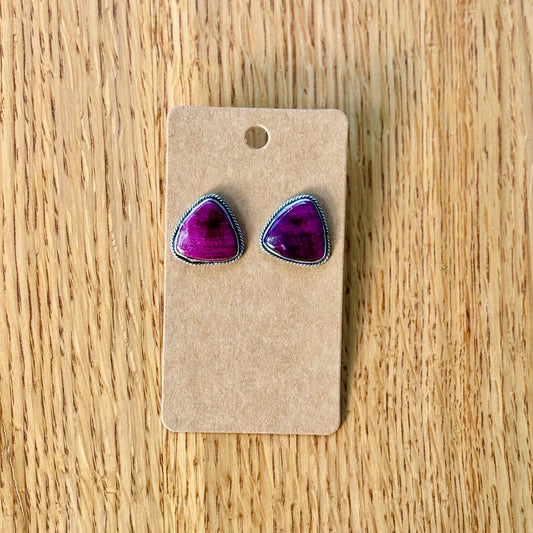 Purple Spiny Earrings